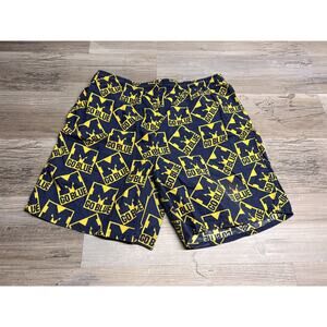 Vintage 90s University of Michigan Shorts Bottom Drawers Drawstring Go Blue Sz M
